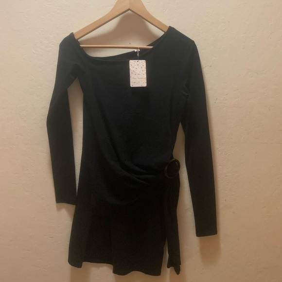Free People Frankie Black Mini Dress NWT Size XS - Picture 4 of 7